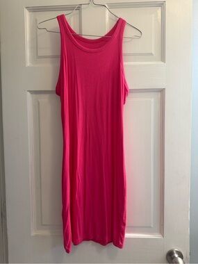 Women's Hot Pink Sleeveless Tank Dress